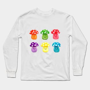 cute mushroom emoji Long Sleeve T-Shirt